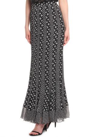 Юбка DIANE VON FURSTENBERG. Цвет: черный, белый мелкий принт