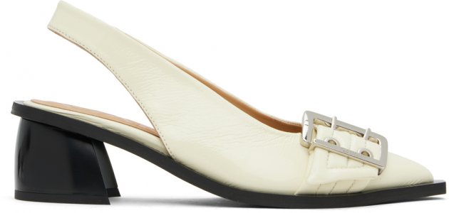 Женственные туфли Off-White с пряжкой на пятке Ganni