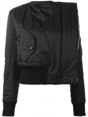 Куртка со смещенной застежкой Yang Li. Цвет: чёрный