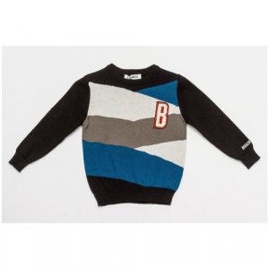 Пуловер , размер 92, черный BIKKEMBERGS. Цвет: черный