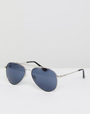 Aviator sunglasses in silver Esprit. Цвет: серебряный