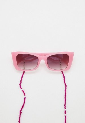 Очки солнцезащитные и цепочка Pabur. Цвет: розовый