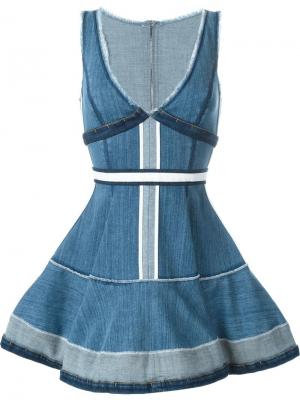 Джинсовое платье Inside Out Dsquared2. Цвет: синий