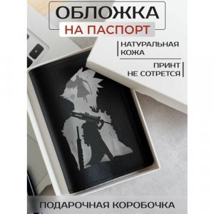 Обложка для паспорта , черный RUSSIAN HandMade. Цвет: черный/черный матовый