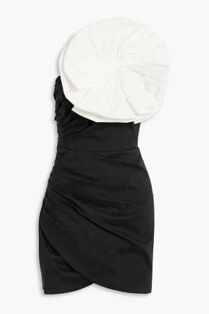Платье мини Evana из поплина без бретелек с цветочной аппликацией , черный Rachel Gilbert