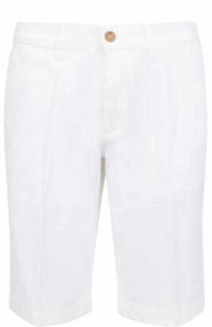 Хлопковые шорты с карманами Baldessarini. Цвет: белый