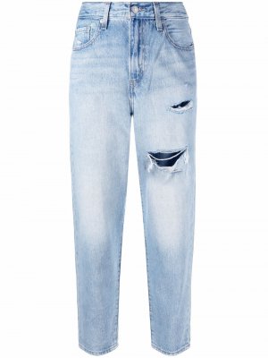 Levis зауженные джинсы с прорезями Levi's. Цвет: синий