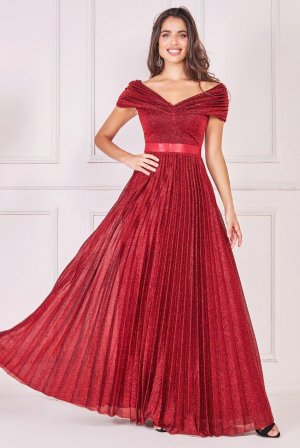 Плиссированная юбка макси Bardot , красный Goddiva