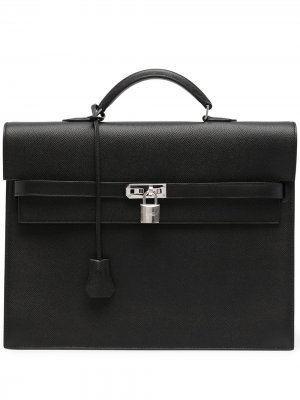 Портфель Kelly Depeche 34 2009-го года Hermès. Цвет: черный