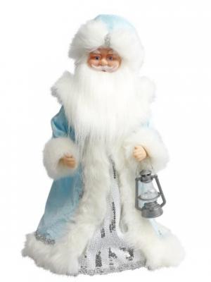 Дед Мороз в голубом 40 см, мех., муз., песня лесу родилась елочка Новогодняя сказка. Цвет: голубой, белый