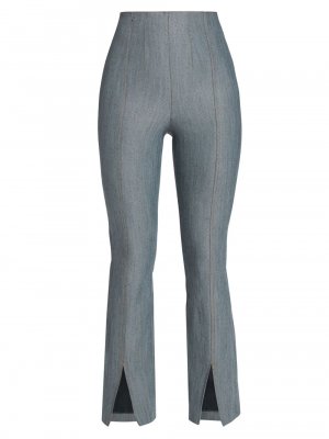 Эластичные расклешенные укороченные джинсы Laurie с высокой посадкой , индиго Cinq à Sept