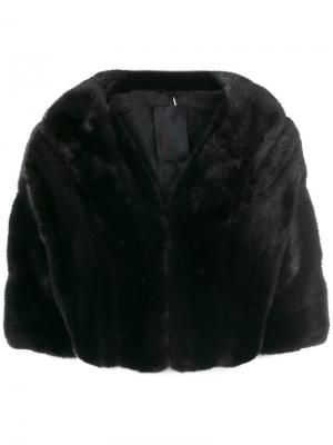 Укороченная куртка Liska. Цвет: коричневый