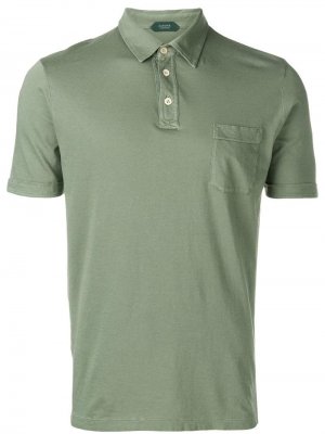 Базовая рубашка-поло Zanone. Цвет: зеленый