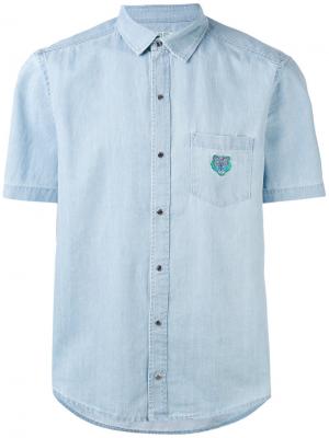 Джинсовая рубашка с нагрудным карманом Kenzo. Цвет: синий