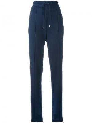 Прямые спортивные брюки Lacoste. Цвет: синий