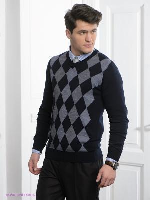 Пуловер Benaffetto. Цвет: темно-синий, серый