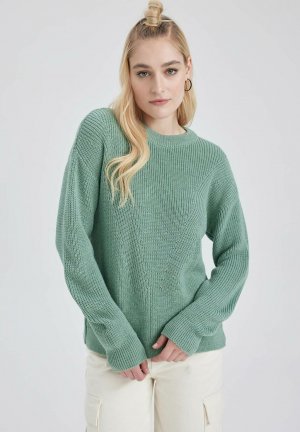 Вязаный свитер , цвет green DeFacto
