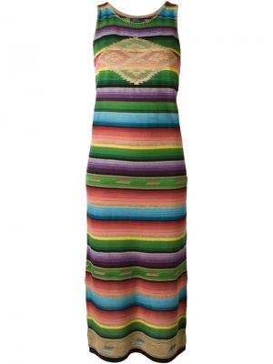 Вязаное платье Polo Ralph Lauren. Цвет: многоцветный