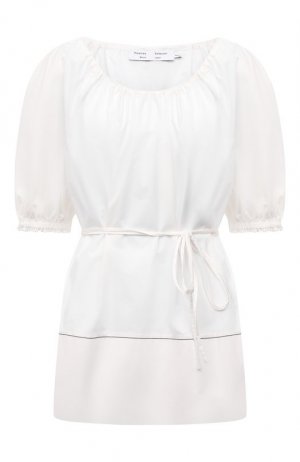 Хлопковая блузка Proenza Schouler White Label. Цвет: белый