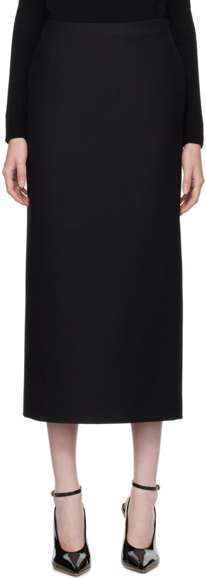 Черная юбка-миди со вентиляцией Nero Valentino