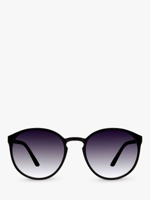 L5000170 Круглые солнцезащитные очки унисекс, черно-серые с градиентом Le Specs