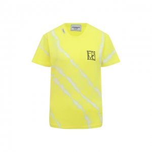 Хлопковая футболка Forte Dei Marmi Couture. Цвет: жёлтый
