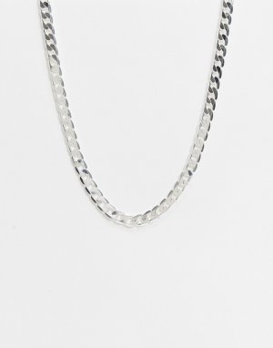 Посеребренное ожерелье из цепочки с крупными звеньями -Серебряный Regal Rose