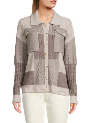 Куртка-рубашка смешанной вязки Reece, серый Central Park West