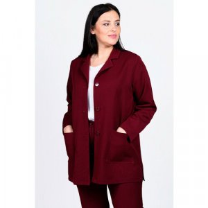 Пиджак , средней длины, силуэт прямой, размер 54, бордовый SVESTA. Цвет: бордовый