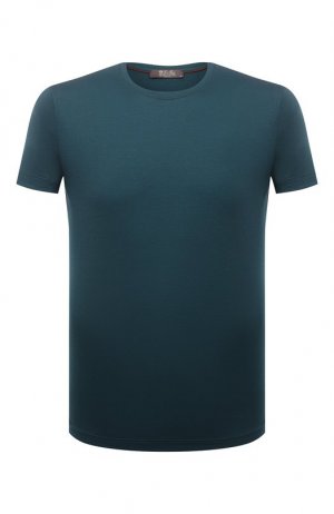 Шерстяная футболка Loro Piana. Цвет: зелёный