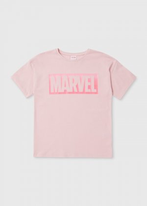 Розовая рубашка для девочек (5–12 лет), розовый Marvel