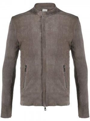 Куртка на молнии Giorgio Brato. Цвет: серый