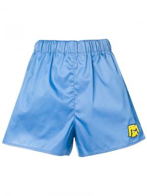Спортивные шорты с логотипом Prada. Цвет: синий