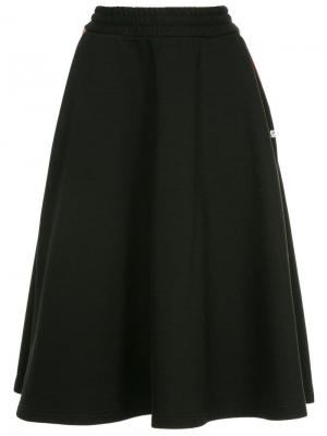 Спортивная юбка А-образного кроя MSGM. Цвет: черный