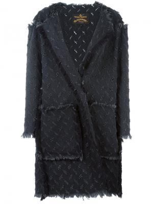 Пальто с необработанными краями Vivienne Westwood Anglomania. Цвет: чёрный