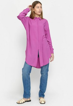 Блузка-рубашка SRFREEDOM LONG , цвет purple orchid Soft Rebels