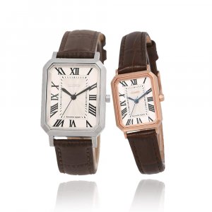 [Часы для пар] Awesome Square Classic Brown Leather Watch SE6G20410XGR LLOYD