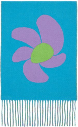 Фиолетово-синий шарф Le Papier Flower Power Jacquemus