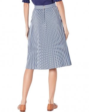 Юбка Pastry Stripe Pleated Skirt, цвет Citrine Blue Kate Spade New York