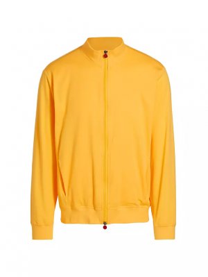 Трикотажная спортивная куртка One на молнии , желтый Kiton