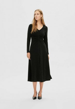 Платье из джерси GLITZER , черный Selected Femme