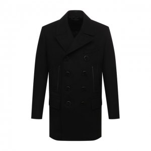 Шерстяное пальто Tom Ford. Цвет: чёрный