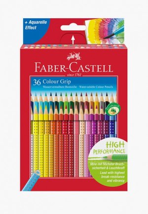 Набор карандашей Faber-Castell Grip, цветные, трехгранные, 36 цв.. Цвет: разноцветный