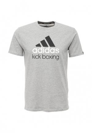 Футболка спортивная adidas Combat Community T-Shirt Kickboxing. Цвет: серый