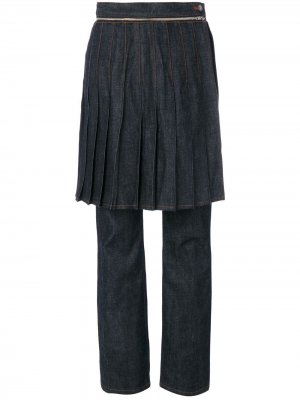 Джинсовые брюки с юбкой Jean Paul Gaultier Pre-Owned. Цвет: синий