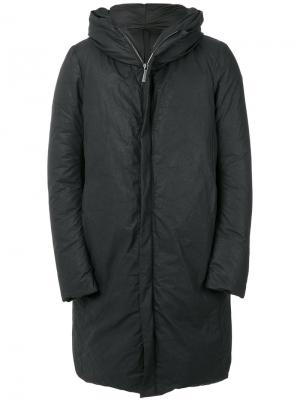 Стеганое пальто с капюшоном Poème Bohémien. Цвет: чёрный
