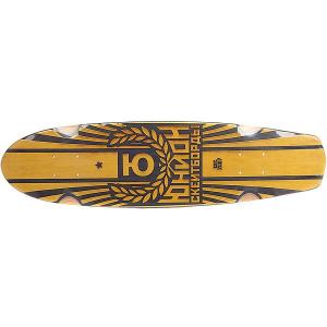 Дека для скейтборда лонгборда Sunset Yellow/Black 7.6 x 29.5 (75 см) Юнион. Цвет: черный,желтый
