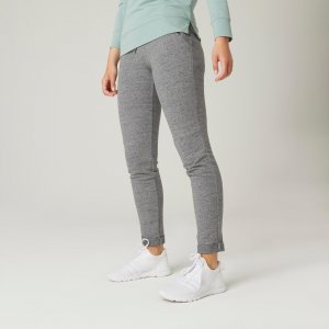 Облегающие спортивные брюки для фитнеса Decathlon , серый Domyos
