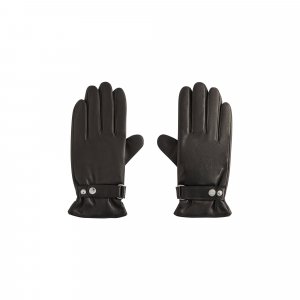 Кожаные перчатки Manhattan, черные Kith
