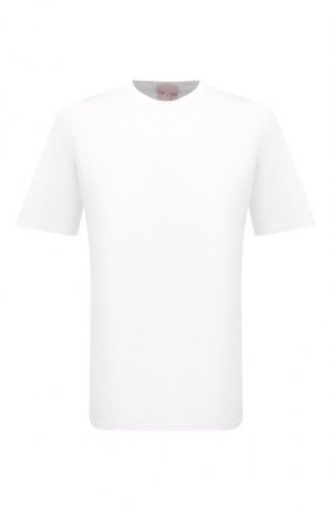 Хлопковая футболка Ten C. Цвет: белый